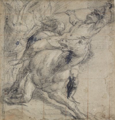 Pferd und Reiter fallen, ca. 1537 von Titian