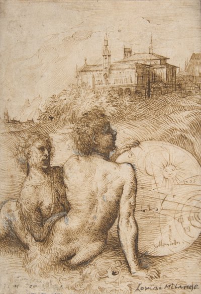 Zwei Satyrn in einer Landschaft, ca. 1505-10 von Titian