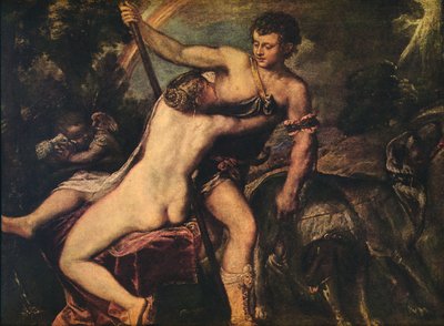 Venus und Adonis, 1560 von Tiziano Vecelli