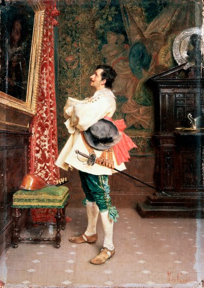 Vor einem Porträt, ca. 1860-1920 von Tito Conti
