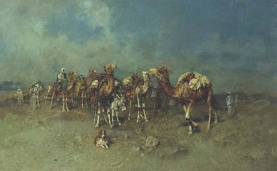 Eine arabische Karawane von Tito Pelliciotti