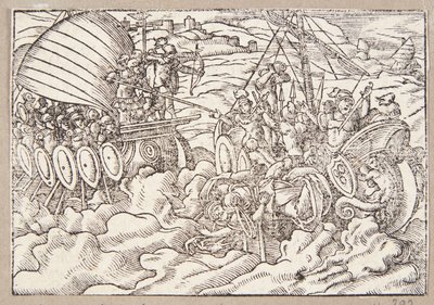 Theoxena und ihre Familie sterben auf See von Tobias Stimmer