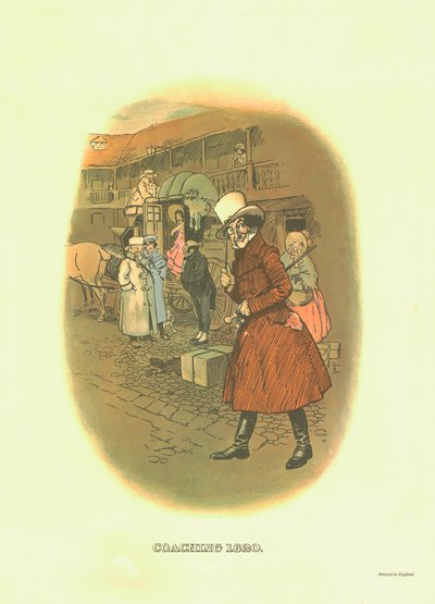 Kutschfahrt, 1820, um 1910 von Tom Browne