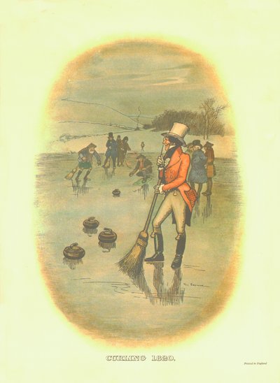 Curling, 1820, um 1910 von Tom Browne