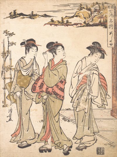 Ashinoyu-Quelle in Hakone, ca. 1779 von Torii Kiyonaga