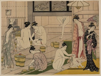 Badehaus, um 1785 von Torii Kiyonaga