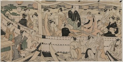 Bootsfahrt auf dem Sumida-Fluss von Torii Kiyonaga
