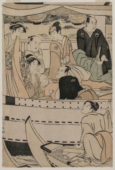 Bootsfahrt auf dem Sumida-Fluss von Torii Kiyonaga