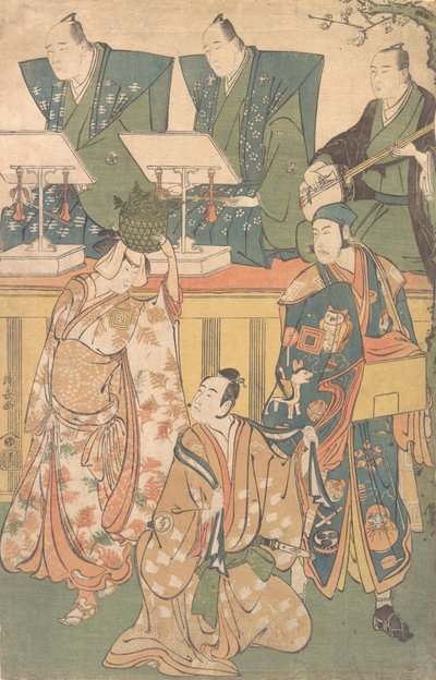 Szene aus einem Drama, ca. 1788 von Torii Kiyonaga