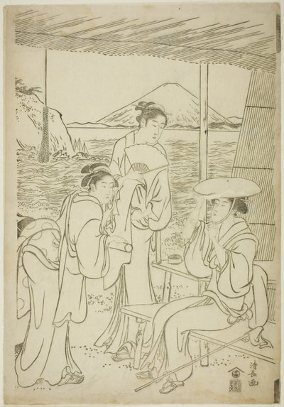 Besucher von Enoshima von Torii Kiyonaga