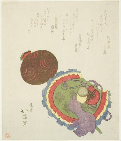 Geldbeutel und Hammer von Totoya Hokkei
