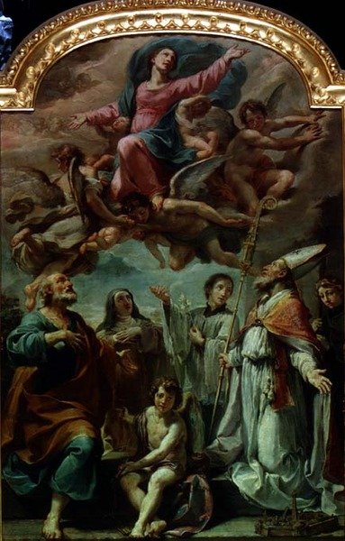 Madonna in Herrlichkeit mit Heiligen von Ubaldo Gandolfi