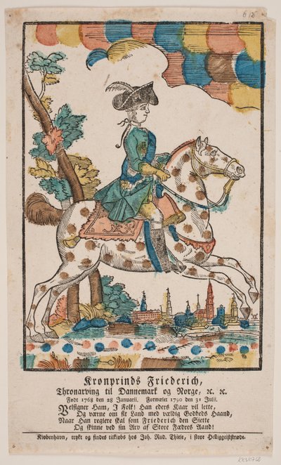 Kronprinz Frederik zu Pferd von Ubekendt