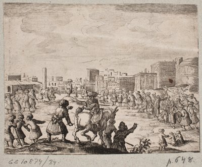 Orientalen vor einer Stadt von Ubekendt
