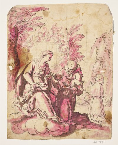 Vision des Heiligen Antonius von Padua von Ubekendt Ubekendt
