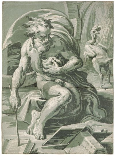 Diogenes, nach 1527 von Ugo da Carpi