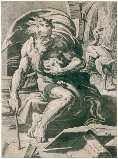 Diogenes, nach Parmigianino von Ugo da Carpi