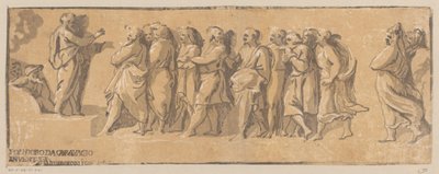 Petrus predigt in Jerusalem von Ugo da Carpi