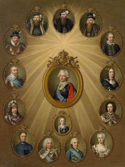 Die gustavianische Familie, um 1785 von Ulrika Fredrika Pasch