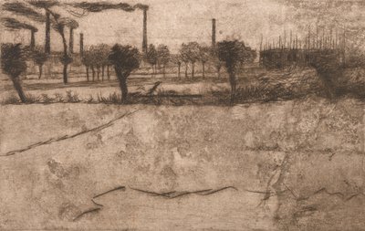 Landschaft mit Industrieanlagen von Umberto Boccioni