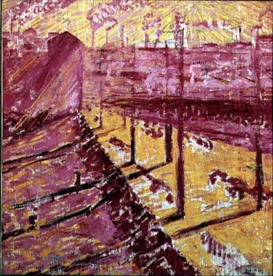 Vorort von Mailand von Umberto Boccioni