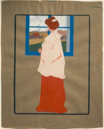 Frau am Fenster (Herbst) von Umberto Boccioni