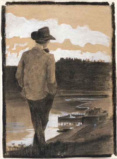 Junger Mann am Flussufer, 1902 von Umberto Boccioni