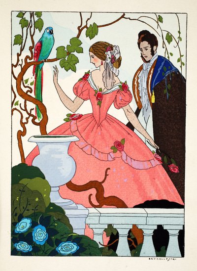 Grüner Papagei von Umberto Brunelleschi