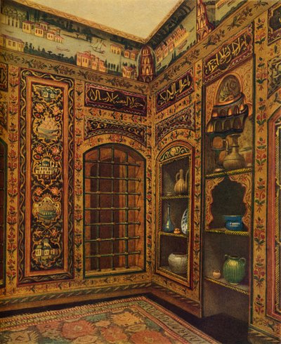 16.-17. Jahrhundert Alte getäfelte Zimmer aus Damaskus, 1913 von Unbekannt