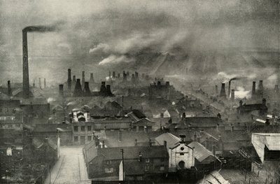 Eine Fabriklandschaft in den Potteries von Unbekannt