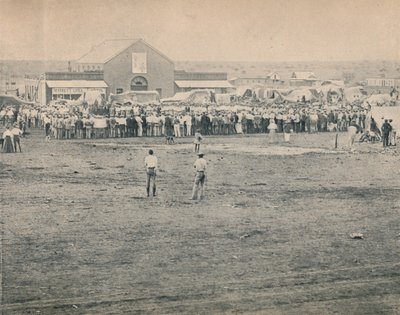 Eine Massenversammlung in Bulawayo, ca. 1900 von Unbekannt