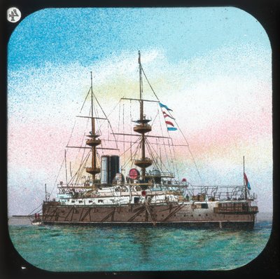 Ein modernes Schlachtschiff -- H.M.S. Jupiter, ca. 1900 von Unbekannt