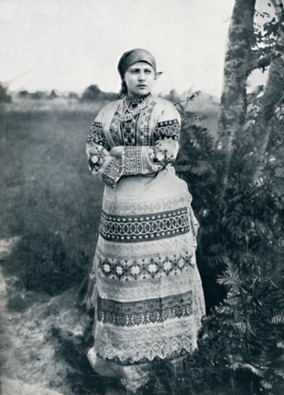 Ein russischer Bauer in Tracht, 1912 von Unbekannt