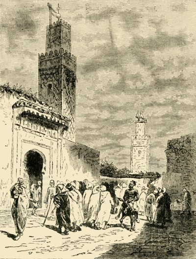 Eine Straße in Fès, 1890 von Unbekannt