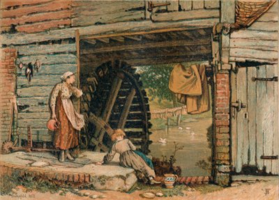Eine Surrey-Wassermühle von Unbekannt