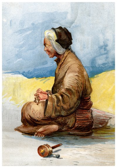 Ein tibetischer Wahrsager, 1898 von Unbekannt