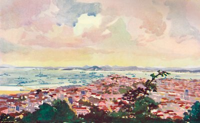Ein Blick auf Rio und die Bucht, 1914 von Unbekannt