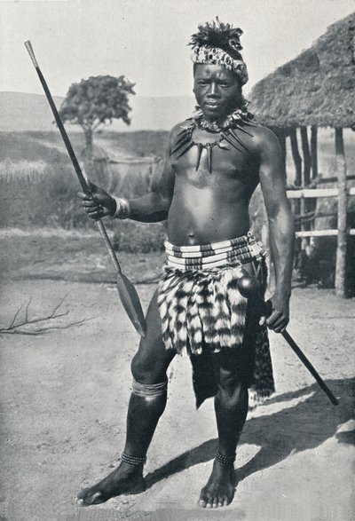 Ein Zulu-Häuptling, 1902 von Unbekannt