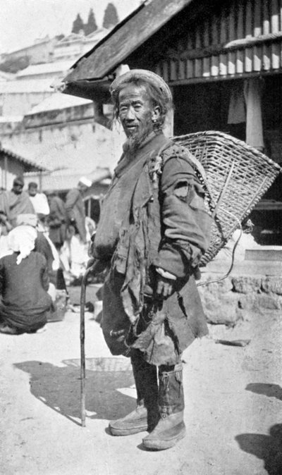 Ein Einheimischer aus Darjeeling, Westbengalen, Indien, ca. 1910 von Unbekannt
