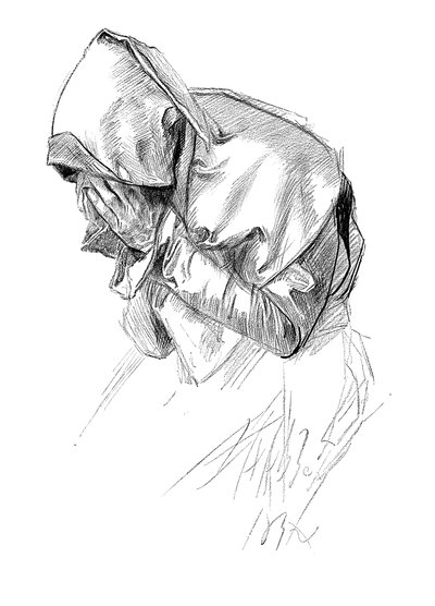 Eine Studie von Edwin A. Abbey RA, 1899 von Unbekannt