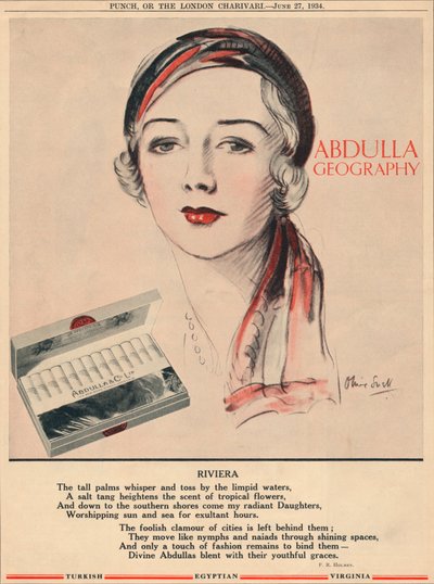 Abdulla Geographie - Riviera, 1934 von Unbekannt