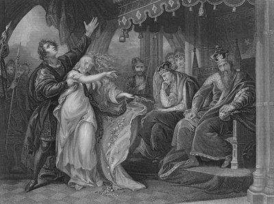 Akt IV Szene v aus Hamlet, 19. Jahrhundert von Unbekannt