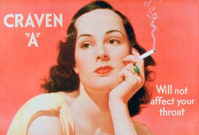 Werbung für Craven A Zigaretten, 1939 von Unbekannt