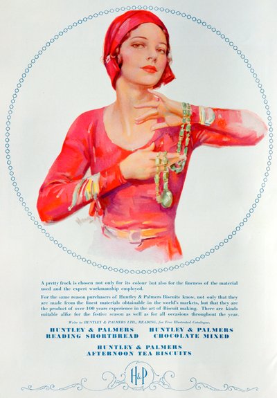Werbung für Huntley und Palmers Kekse, 1930 von Unbekannt