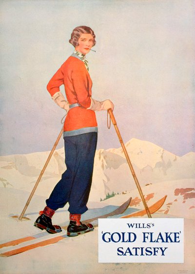 Werbung für Wills Gold Flake Zigaretten, 1930 von Unbekannt