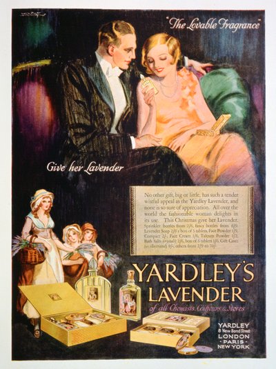 Werbung für Yardleys Lavendelparfüm, 1929 von Unbekannt