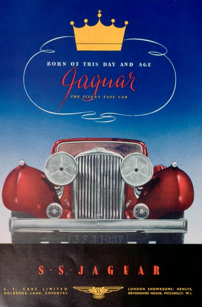 Werbung für das Jaguar SS Auto, 1937 von Unbekannt