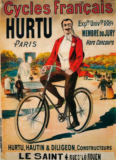 Werbung für Hurtu-Fahrräder, ca. 1900 von Unbekannt