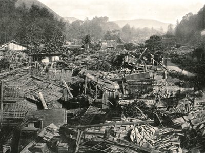 Nach dem Erdbeben, Gifu, Japan, 1895 von Unbekannt