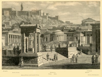 Agora von Athen restauriert, 1890 von Unbekannt